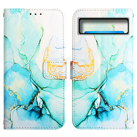 Funda de Cuero Cartera con Soporte Patron de Moda Carcasa Y04B para Google Pixel 8 5G Verde