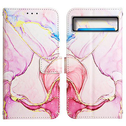 Funda de Cuero Cartera con Soporte Patron de Moda Carcasa Y04B para Google Pixel 8 Pro 5G Rosa