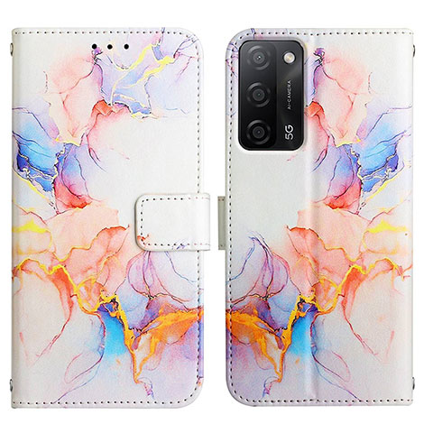 Funda de Cuero Cartera con Soporte Patron de Moda Carcasa Y04B para Oppo A53s 5G Azul