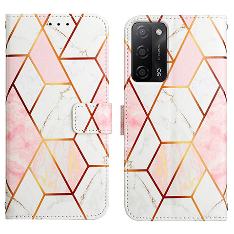 Funda de Cuero Cartera con Soporte Patron de Moda Carcasa Y04B para Oppo A53s 5G Blanco