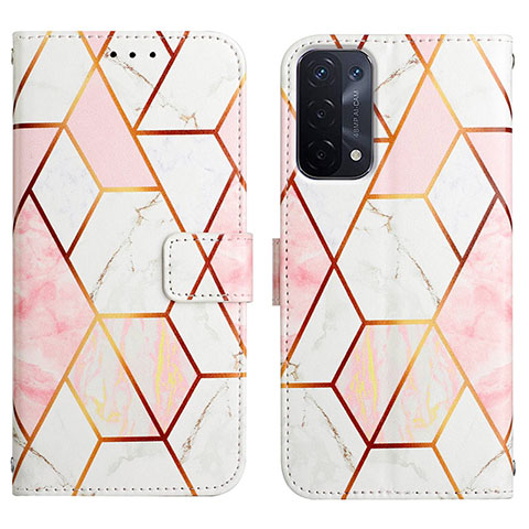 Funda de Cuero Cartera con Soporte Patron de Moda Carcasa Y04B para Oppo A74 5G Blanco