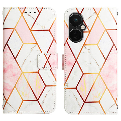 Funda de Cuero Cartera con Soporte Patron de Moda Carcasa Y04B para Oppo K11x 5G Blanco