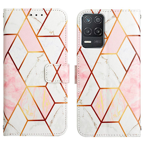 Funda de Cuero Cartera con Soporte Patron de Moda Carcasa Y04B para Realme 8 5G Blanco