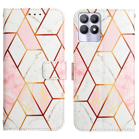 Funda de Cuero Cartera con Soporte Patron de Moda Carcasa Y04B para Realme Narzo 50 4G Blanco