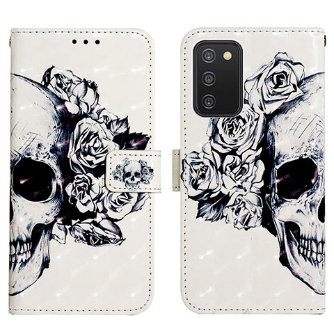 Funda de Cuero Cartera con Soporte Patron de Moda Carcasa Y04B para Samsung Galaxy A02s Negro