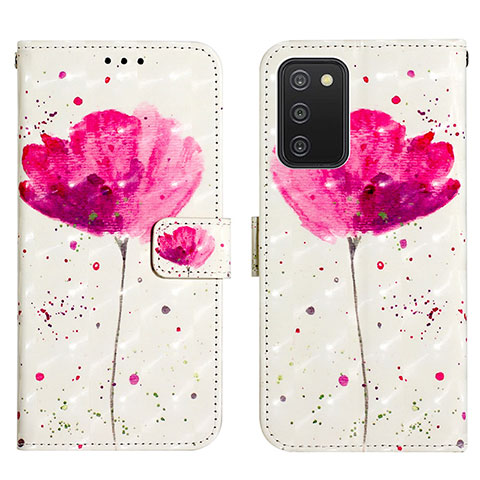 Funda de Cuero Cartera con Soporte Patron de Moda Carcasa Y04B para Samsung Galaxy A03s Rosa