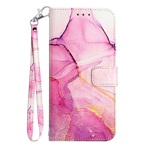 Funda de Cuero Cartera con Soporte Patron de Moda Carcasa Y04B para Samsung Galaxy A04s Rosa Roja