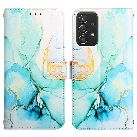 Funda de Cuero Cartera con Soporte Patron de Moda Carcasa Y04B para Samsung Galaxy A53 5G Verde