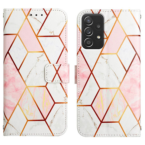 Funda de Cuero Cartera con Soporte Patron de Moda Carcasa Y04B para Samsung Galaxy A73 5G Blanco