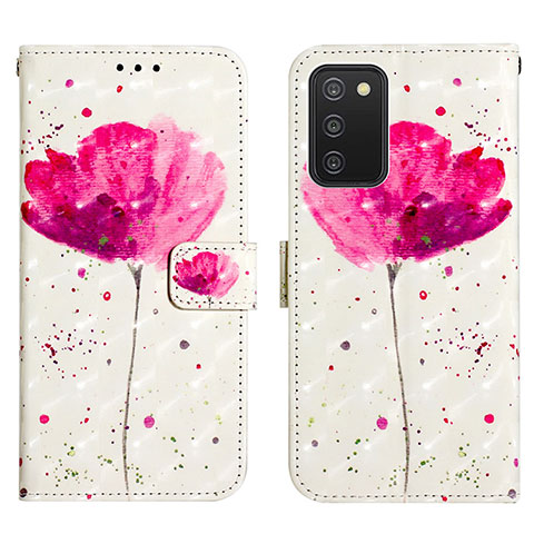 Funda de Cuero Cartera con Soporte Patron de Moda Carcasa Y04B para Samsung Galaxy M02s Rosa