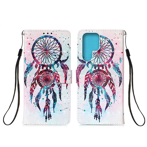 Funda de Cuero Cartera con Soporte Patron de Moda Carcasa Y04B para Samsung Galaxy S23 Ultra 5G Multicolor