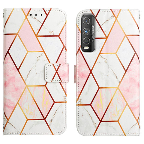 Funda de Cuero Cartera con Soporte Patron de Moda Carcasa Y04B para Vivo iQOO U1 Blanco