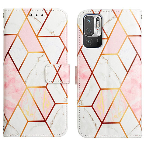 Funda de Cuero Cartera con Soporte Patron de Moda Carcasa Y04B para Xiaomi POCO M3 Pro 5G Blanco