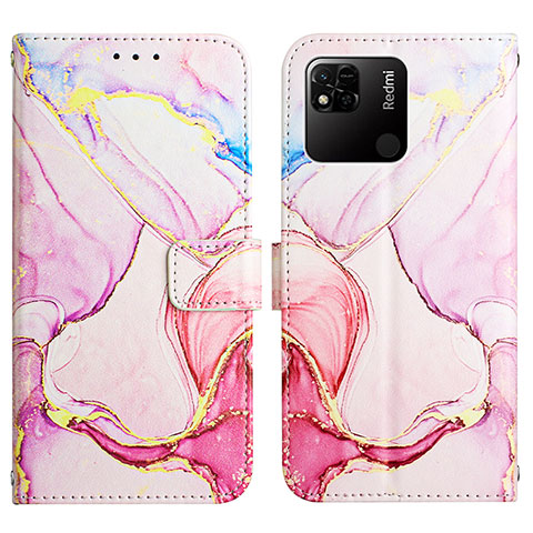 Funda de Cuero Cartera con Soporte Patron de Moda Carcasa Y04B para Xiaomi Redmi 10A 4G Rosa