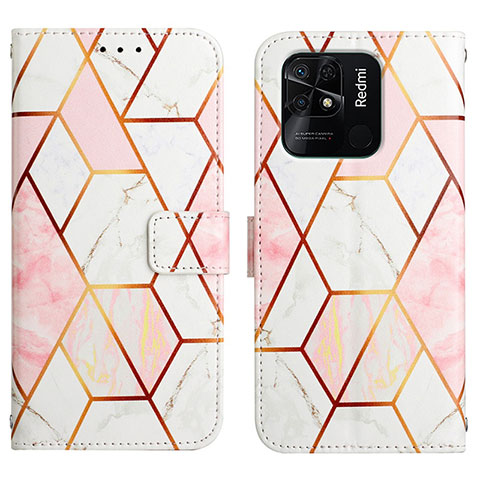 Funda de Cuero Cartera con Soporte Patron de Moda Carcasa Y04B para Xiaomi Redmi 10C 4G Blanco