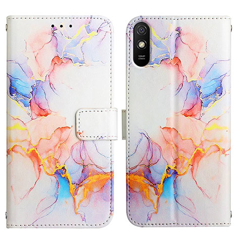 Funda de Cuero Cartera con Soporte Patron de Moda Carcasa Y04B para Xiaomi Redmi 9A Azul