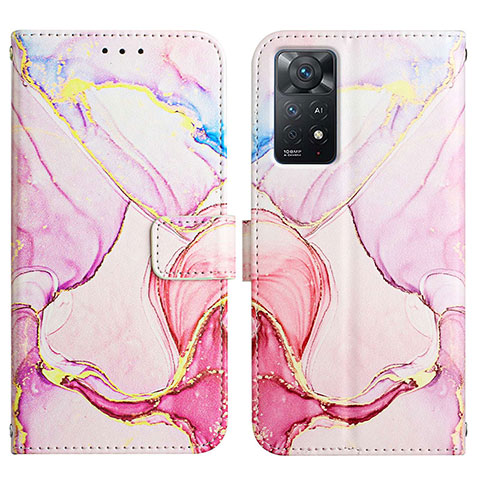 Funda de Cuero Cartera con Soporte Patron de Moda Carcasa Y04B para Xiaomi Redmi Note 11 Pro 4G Rosa