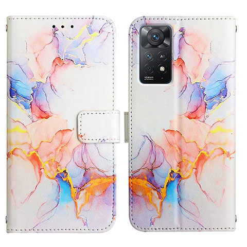 Funda de Cuero Cartera con Soporte Patron de Moda Carcasa Y04B para Xiaomi Redmi Note 11 Pro 5G Azul