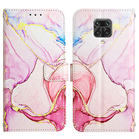 Funda de Cuero Cartera con Soporte Patron de Moda Carcasa Y04B para Xiaomi Redmi Note 9 Pro Max Rosa