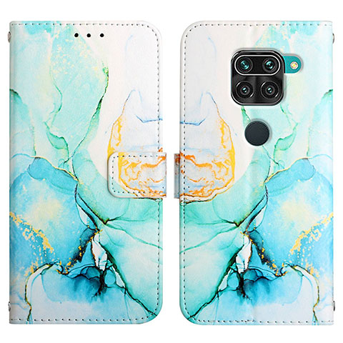 Funda de Cuero Cartera con Soporte Patron de Moda Carcasa Y04B para Xiaomi Redmi Note 9 Verde