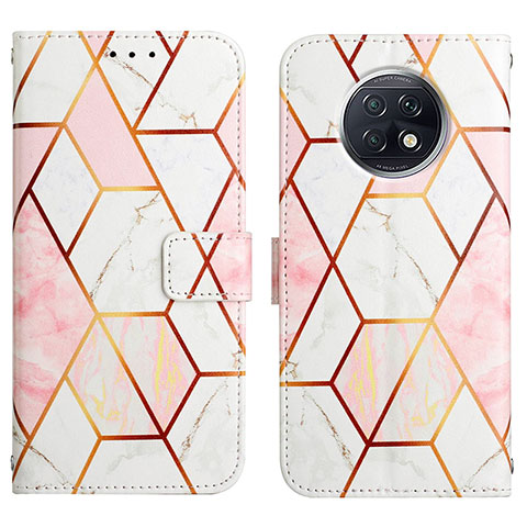 Funda de Cuero Cartera con Soporte Patron de Moda Carcasa Y04B para Xiaomi Redmi Note 9T 5G Blanco