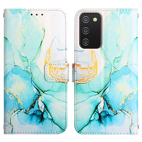 Funda de Cuero Cartera con Soporte Patron de Moda Carcasa Y05B para Samsung Galaxy A03s Verde