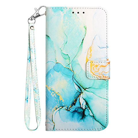 Funda de Cuero Cartera con Soporte Patron de Moda Carcasa Y05B para Samsung Galaxy A12 Verde