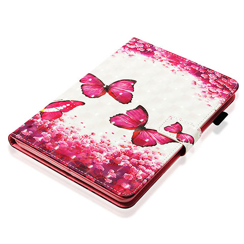 Funda de Cuero Cartera con Soporte Patron de Moda Carcasa Y06B para Apple iPad Mini 5 (2019) Rojo