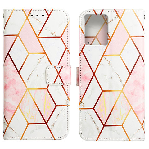 Funda de Cuero Cartera con Soporte Patron de Moda Carcasa YB4 para Motorola Moto G 5G (2023) Blanco