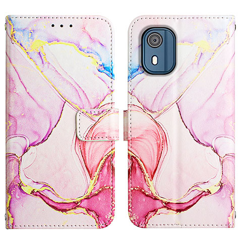 Funda de Cuero Cartera con Soporte Patron de Moda Carcasa YB4 para Nokia C02 Rosa