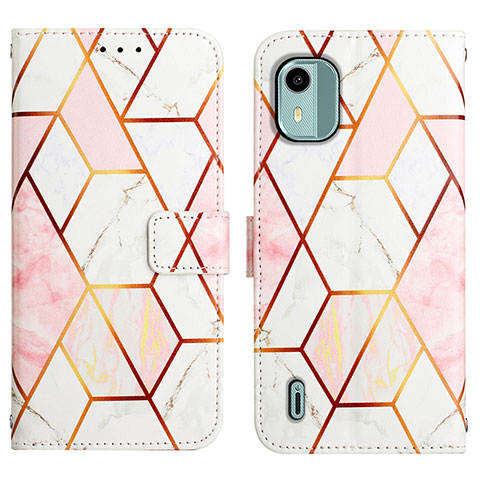 Funda de Cuero Cartera con Soporte Patron de Moda Carcasa YB4 para Nokia C12 Plus Blanco