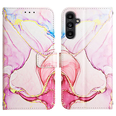 Funda de Cuero Cartera con Soporte Patron de Moda Carcasa YB4 para Samsung Galaxy A24 4G Rosa