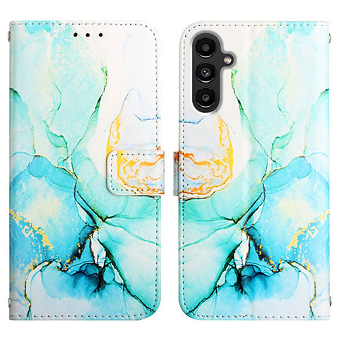 Funda de Cuero Cartera con Soporte Patron de Moda Carcasa YB4 para Samsung Galaxy A24 4G Verde