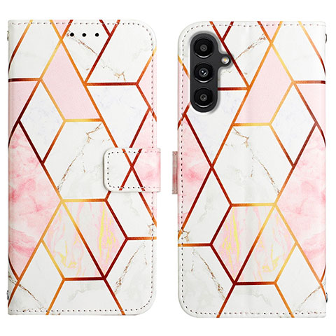 Funda de Cuero Cartera con Soporte Patron de Moda Carcasa YB4 para Samsung Galaxy A25 5G Blanco