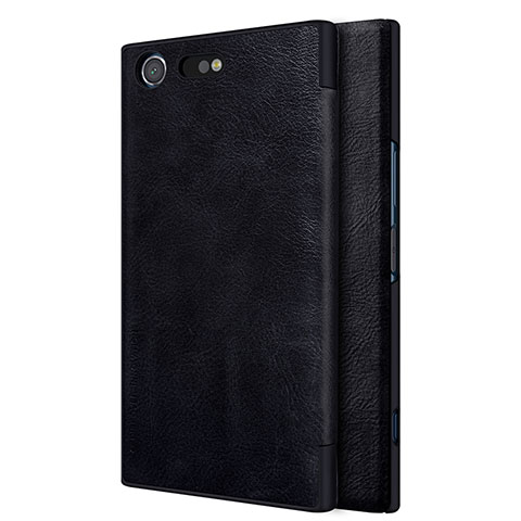 Funda de Cuero Cartera para Sony Xperia XZ Premium Negro