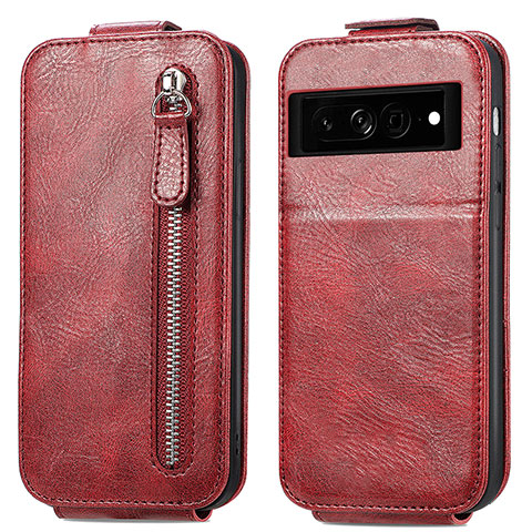 Funda de Cuero Flip para Google Pixel 7a 5G Rojo