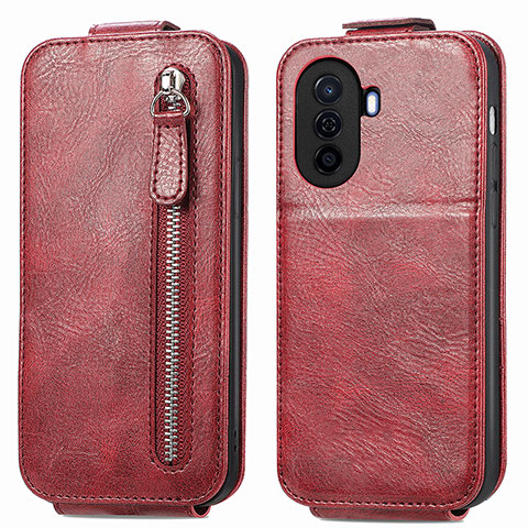 Funda de Cuero Flip para Huawei Enjoy 50 Rojo