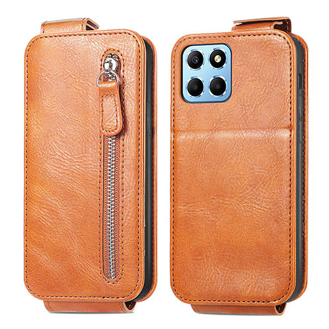 Funda de Cuero Flip para Huawei Honor 70 Lite 5G Marron