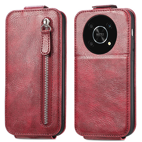 Funda de Cuero Flip para Huawei Honor Magic4 Lite 5G Rojo