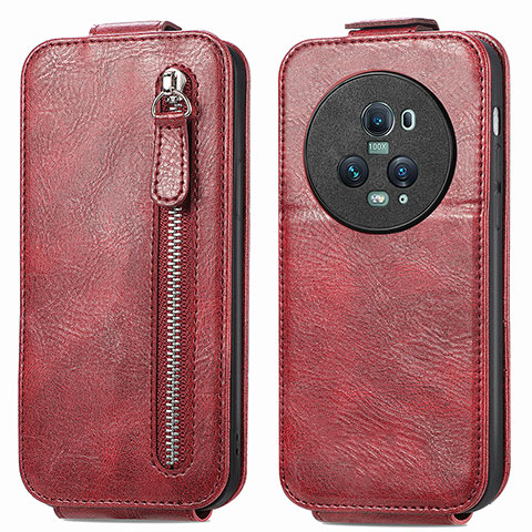 Funda de Cuero Flip para Huawei Honor Magic5 Pro 5G Rojo