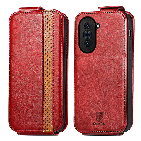 Funda de Cuero Flip para Huawei Nova 10 Rojo