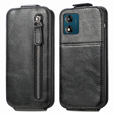 Funda de Cuero Flip para Motorola Moto E13 Negro