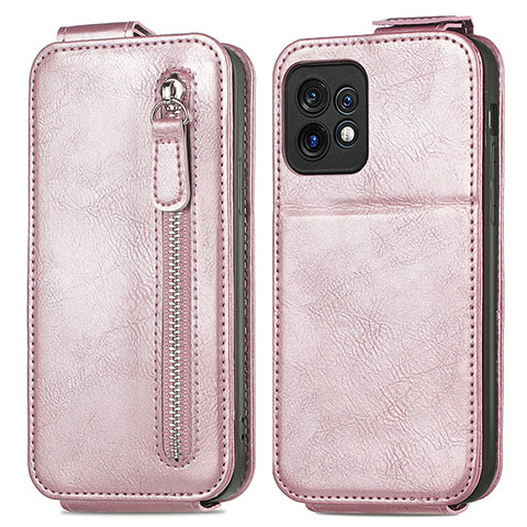 Funda de Cuero Flip para Motorola Moto Edge Plus (2023) 5G Oro Rosa