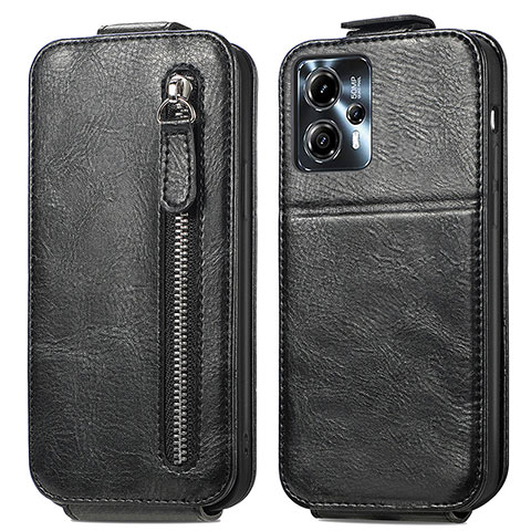 Funda de Cuero Flip para Motorola Moto G13 Negro