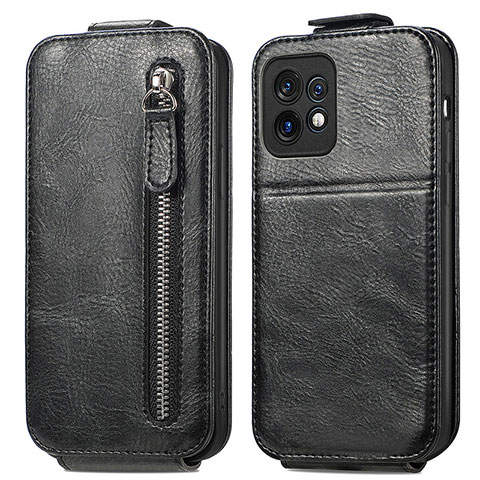 Funda de Cuero Flip para Motorola Moto X40 5G Negro