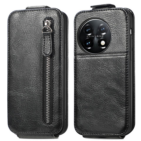 Funda de Cuero Flip para OnePlus 11 5G Negro