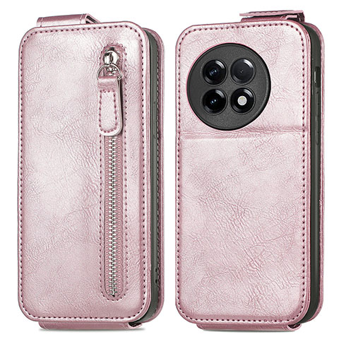 Funda de Cuero Flip para OnePlus 11R 5G Oro Rosa