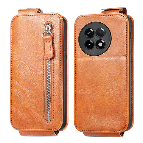 Funda de Cuero Flip para OnePlus Ace 2 5G Marron