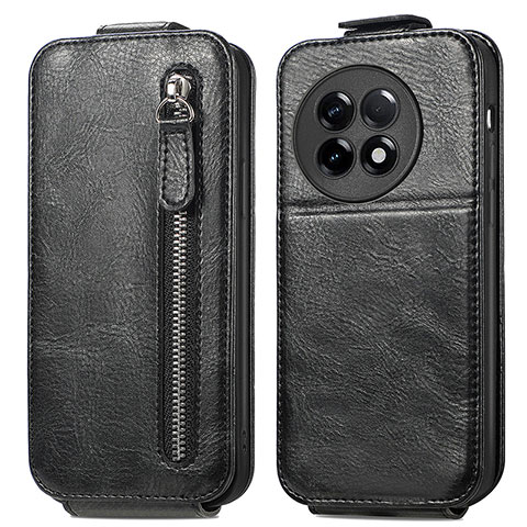 Funda de Cuero Flip para OnePlus Ace 2 5G Negro