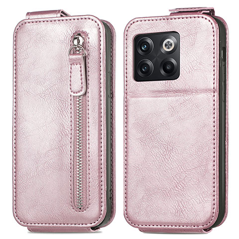 Funda de Cuero Flip para OnePlus Ace Pro 5G Oro Rosa